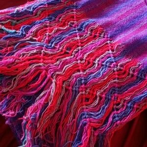 Colorful Dyed Wool Ethnic Scarf
